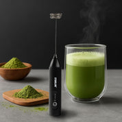 STONELINE Elektrischer Milchaufschäumer USB C Aufladbar mit 3 Stufen, Mixstab mit Edelstahl Schneebesen Doppelfeder Schaumbereiter Getränkemixer Handmixer für Kaffee Cappuccino Cocktails, Schwarz