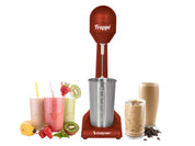 Beper - Elektrischer Standmixer für Milchshakes, Frappés, Smoothies und Cocktails, 2-Gänge, Aluminiumbehälter 0,5 l, 100 W , Rot