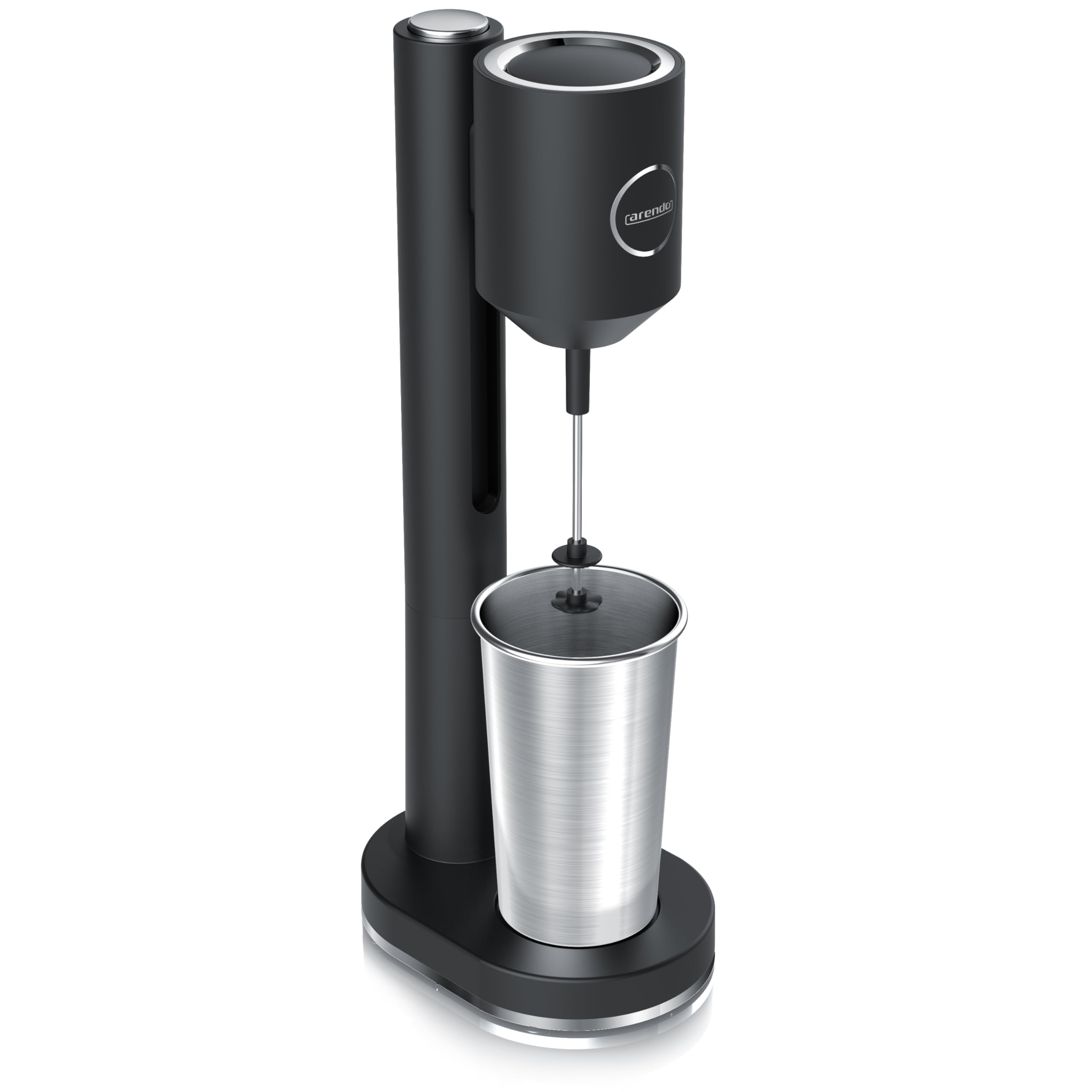 Arendo - Eiweiß Shaker - Protein Mixer - Milchshake Mixer - elektrischer Standmixer - 500 ml Edelstahl Becher - 22.000 U min - 2 Geschwindigkeitsstufen - Fitness Protein Drinks Smoothies Milchshakes