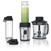 Arendo - Edelstahl Standmixer 700W - 2in1 - Smoothie Maker - 1,2l Fassungsvermögen inkl. 2x 0,57l Smoothie Mixbehälter - Mix & Go Shake Mixer - Leistungsstarkes Edelstahlmesser