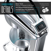 Arendo - Drink Mixer - Eiweiß Shaker - Getränkemixer - elektrischer Standmixer - 500 ml Becher - 22.000 U min - 2 Geschwindigkeitsstufen - Fitness Protein Drinks Smoothies Milchshakes Cocktails
