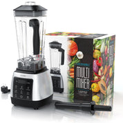 Arendo - Standmixer 2000 Watt mit Touchpanel - Hochleitungsmixer - 2L - 9 Geschwindigkeitsstufen – max. 24.000 U/min - Pulsfunktion – Timer – 5 Programme – Mixer mit Display – 6 Messer aus Edelstahl